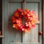 Decorazioni autunnali con foglie secche