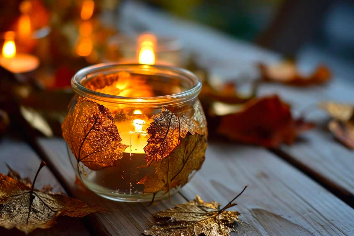 portacandele autunnale