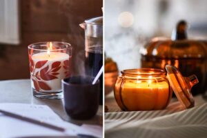 Candele HÖSTAGILLE di IKEA collezione autunno 2025