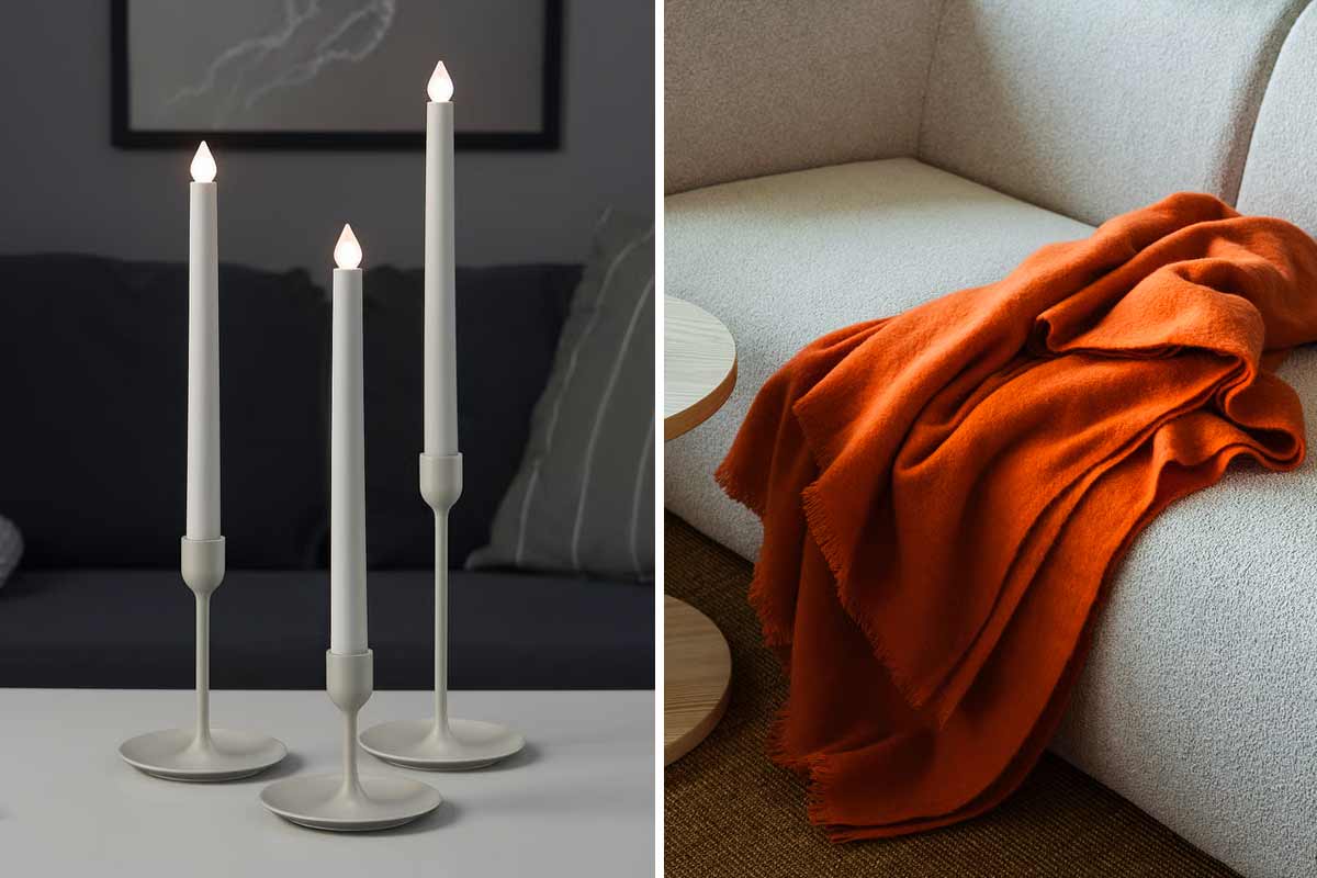 Candelieri e plaid IKEA autunno 2025