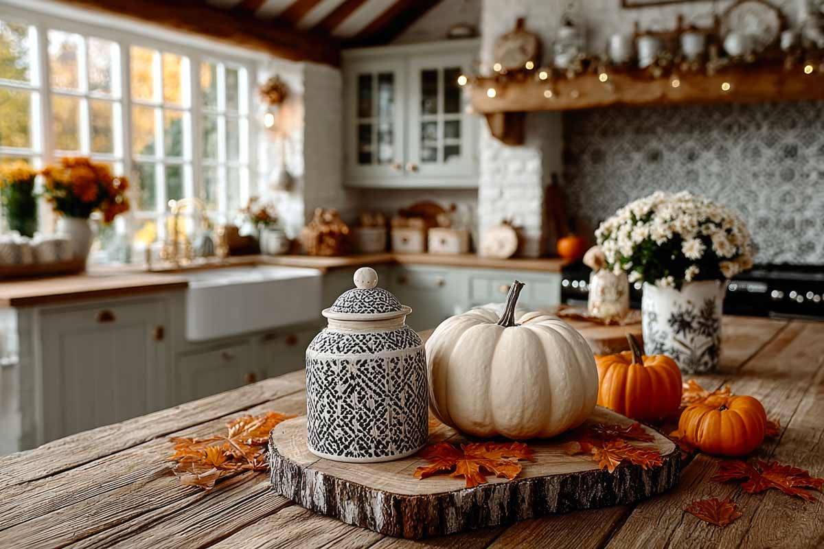 centrotavola autunnale in stile rustico