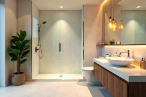 Bagno con doccia walk-in