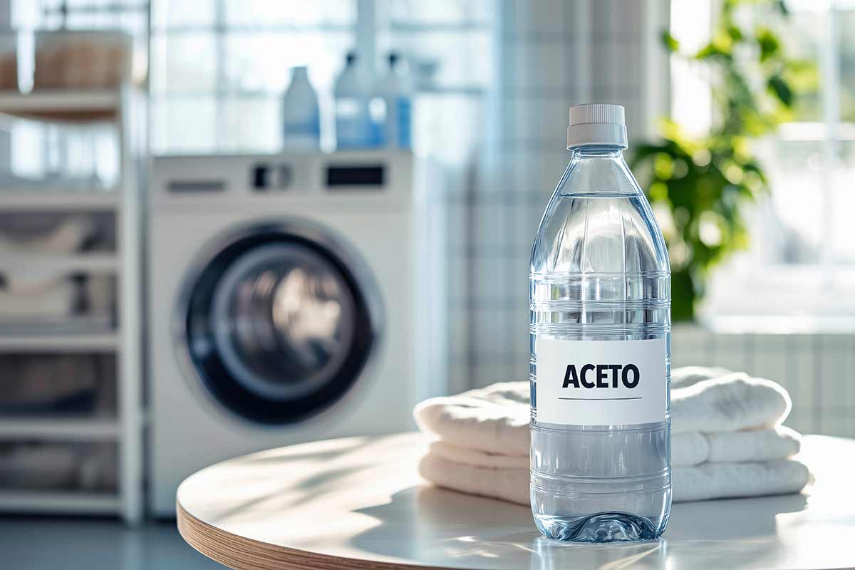 Metti un bicchiere di aceto in lavatrice