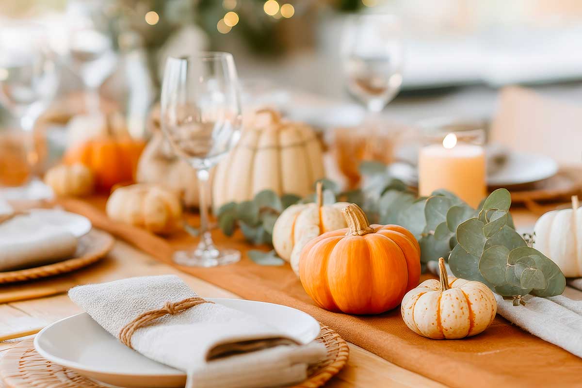 Addobbi autunnali per la tavola: combinazioni cromatiche vincenti