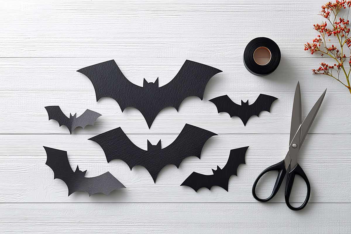 pipistrelli fai da te con la carta