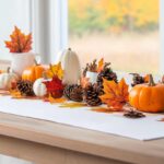 elementi naturali per un centrotavola autunnale da rivista