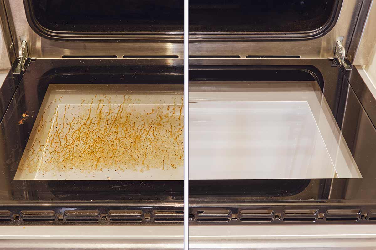 Forno incrostato: come pulirlo con aceto e bicarbonato