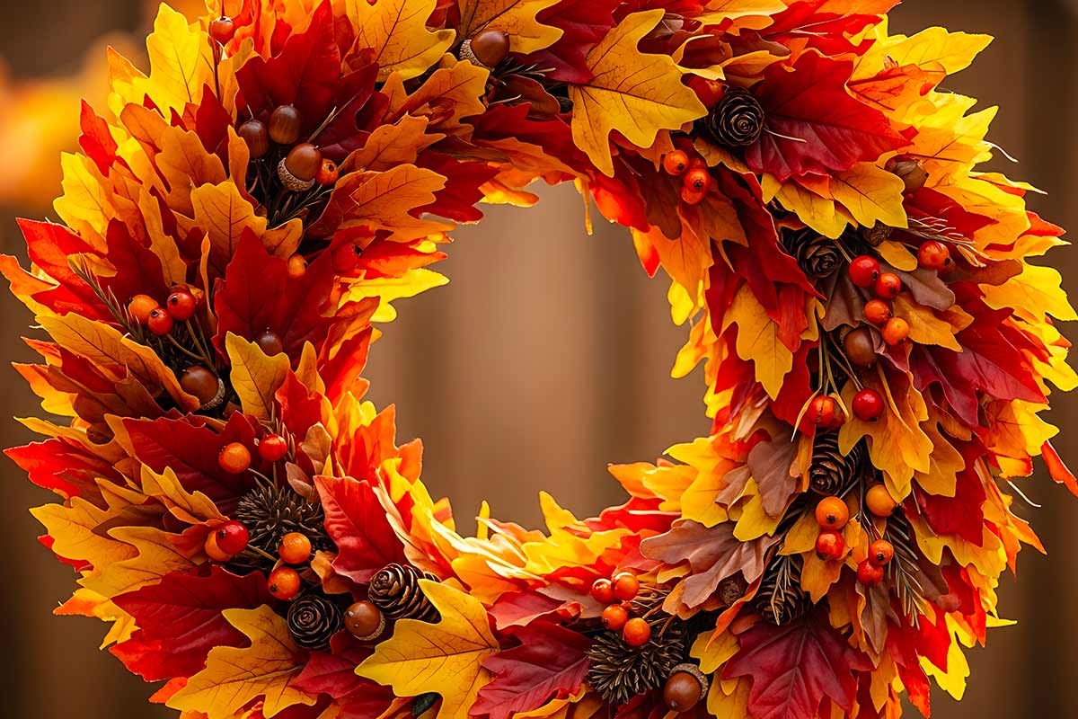 Come realizzare una ghirlanda di foglie