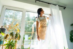 Lavare le tende senza pieghe