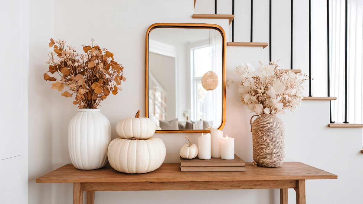 decorare l’ingresso con le zucche