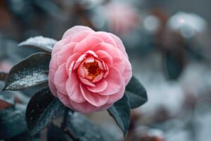 L’incredibile resistenza della Camelia invernale: fiori che sfidano la neve