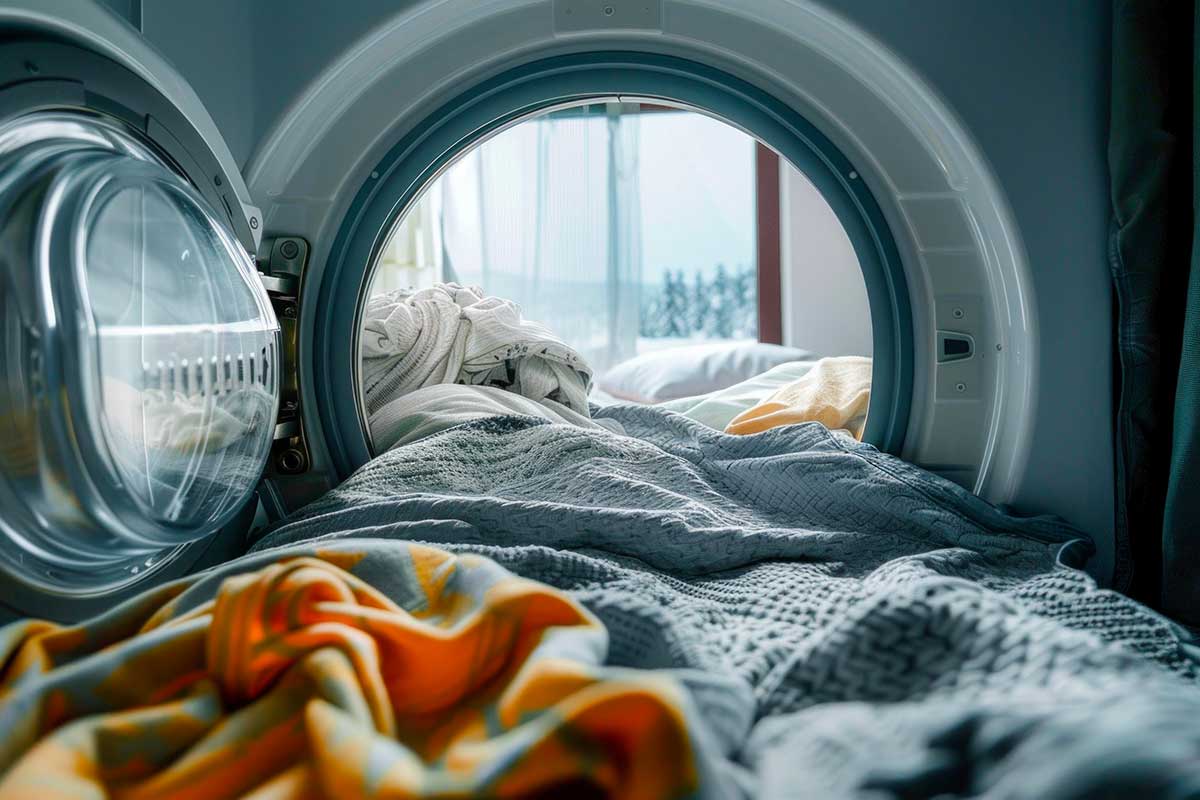 Copridivano in lavatrice: il metodo d’inverno che evita scolorimenti