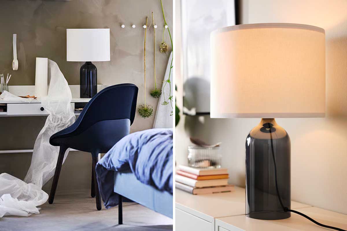 Lampada da tavolo vetro fumé TONVIS di IKEA