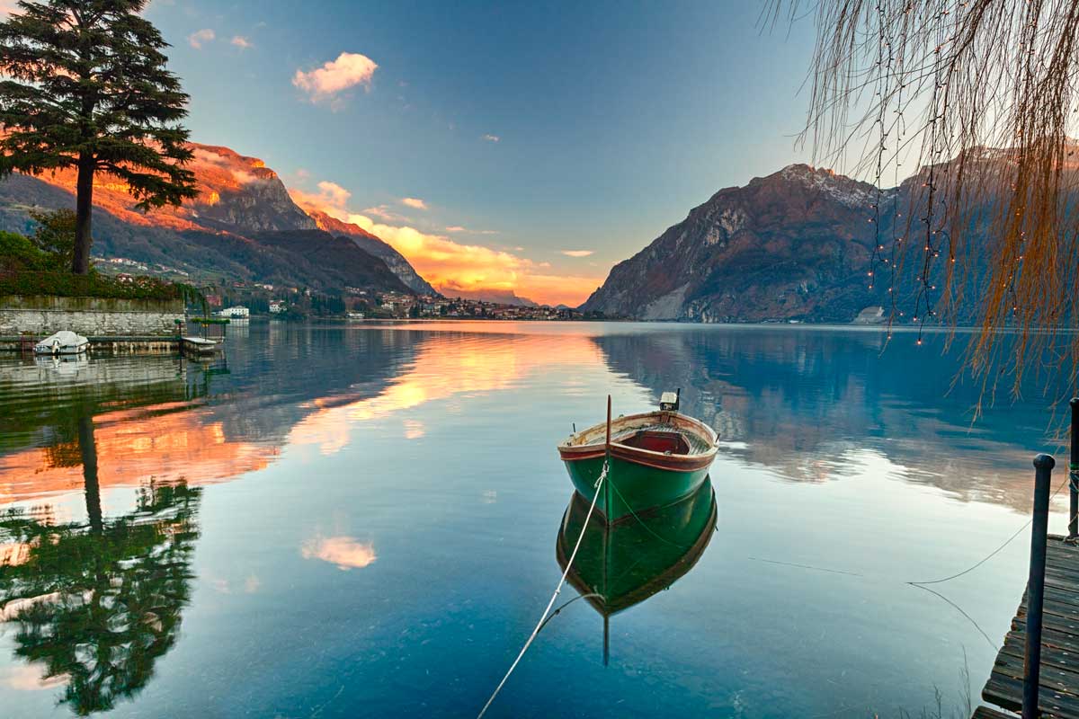 Lago di Como in barca