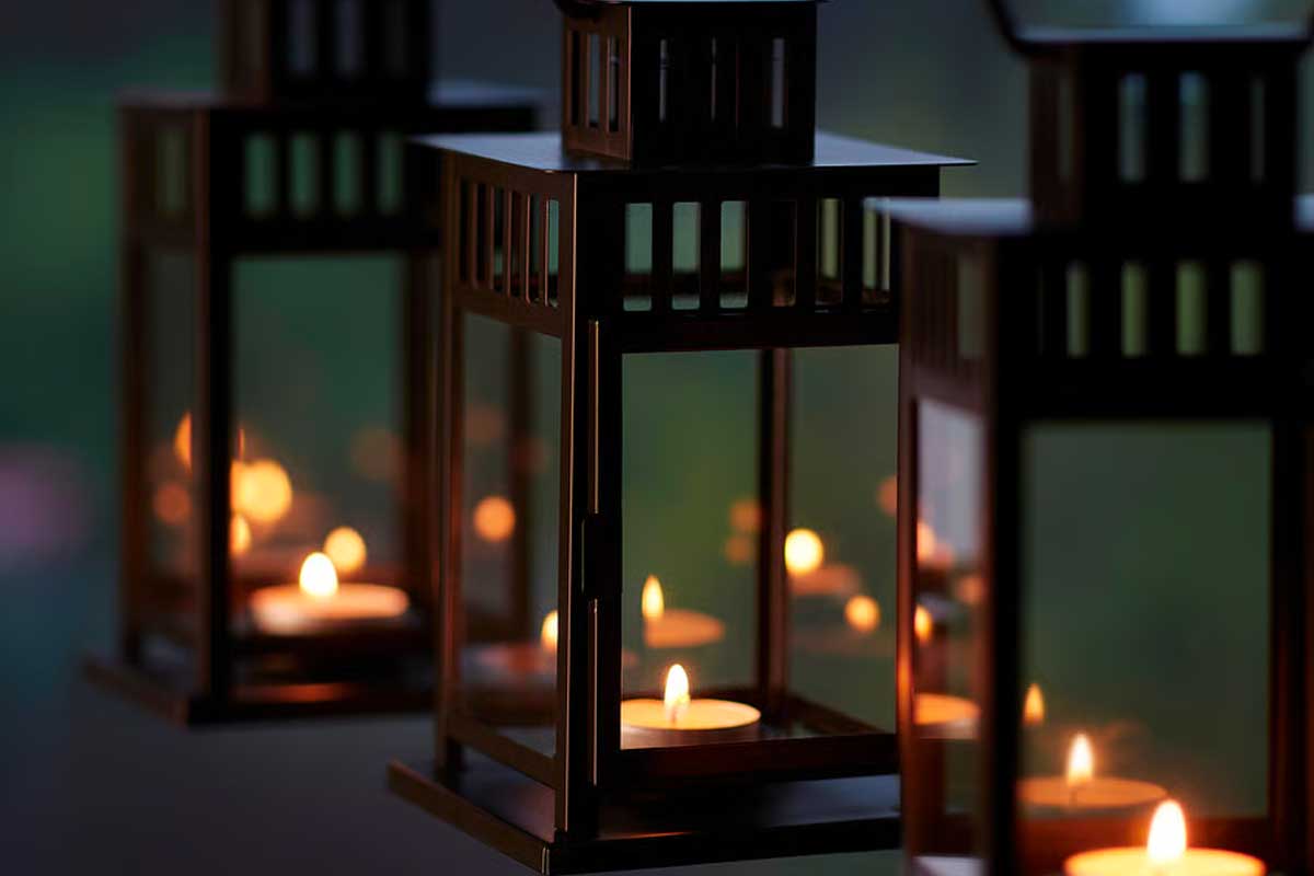 Lanterna nera BORRBY IKEA