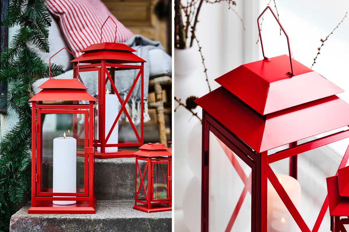 Lanterne rosse IKEA perfette per Natale