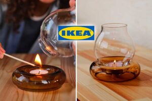 Calore sottile e riflessi ambrati: il portacandelina IKEA che cambia l’atmosfera