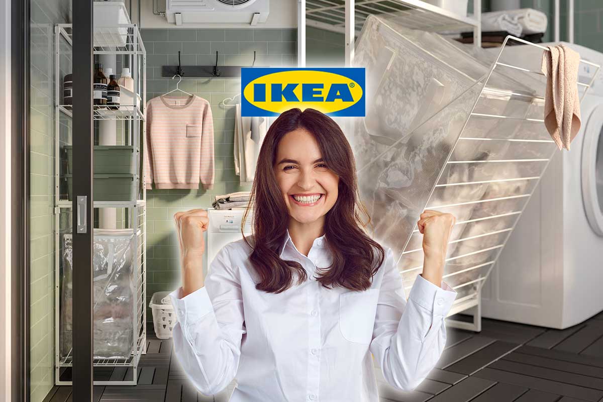 3 soluzioni furbe IKEA per stendere i panni in casa o sul balcone anche d’inverno