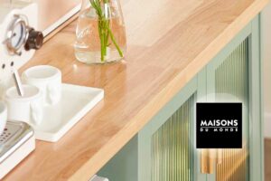 buffet Maisons du Monde verde salvia e legno chiaro