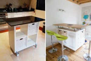 Isola cucina con scaffali IKEA: le idee più furbe per spendere poco e trasformare lo spazio