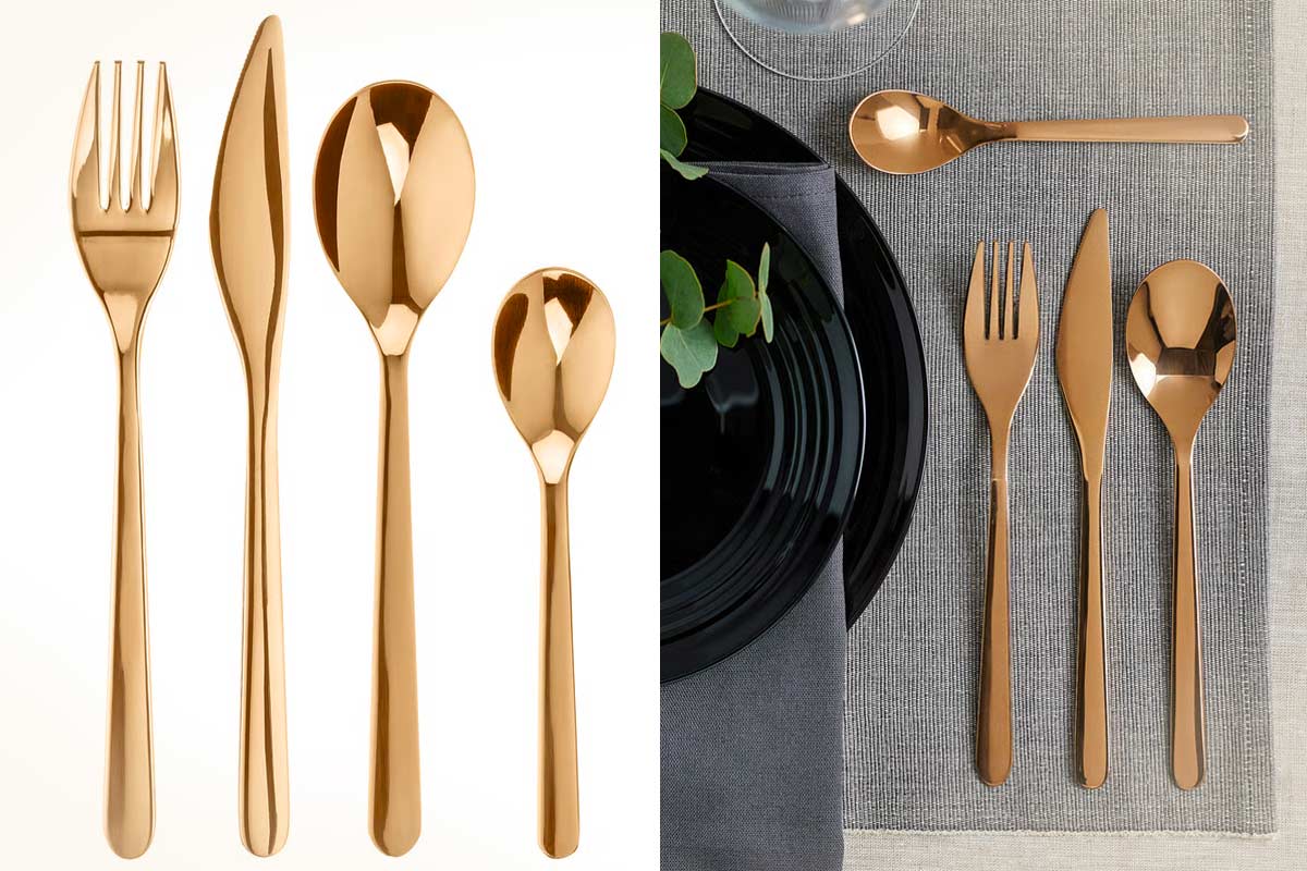 FÖRNUFT IKEA posate color oro rosa