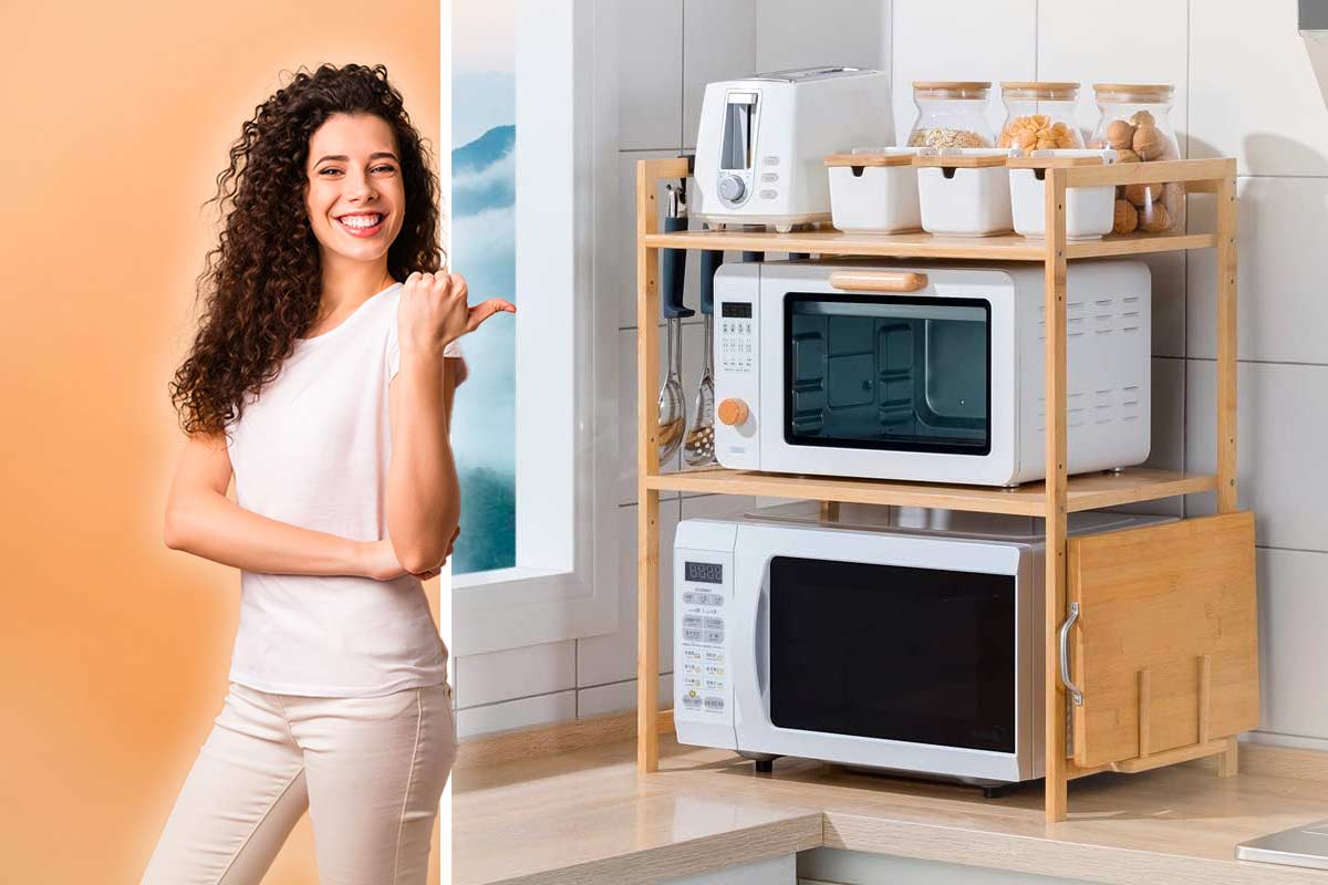 Questo ripiano salvaspazio risolve il caos sul piano cucina in pochi minuti