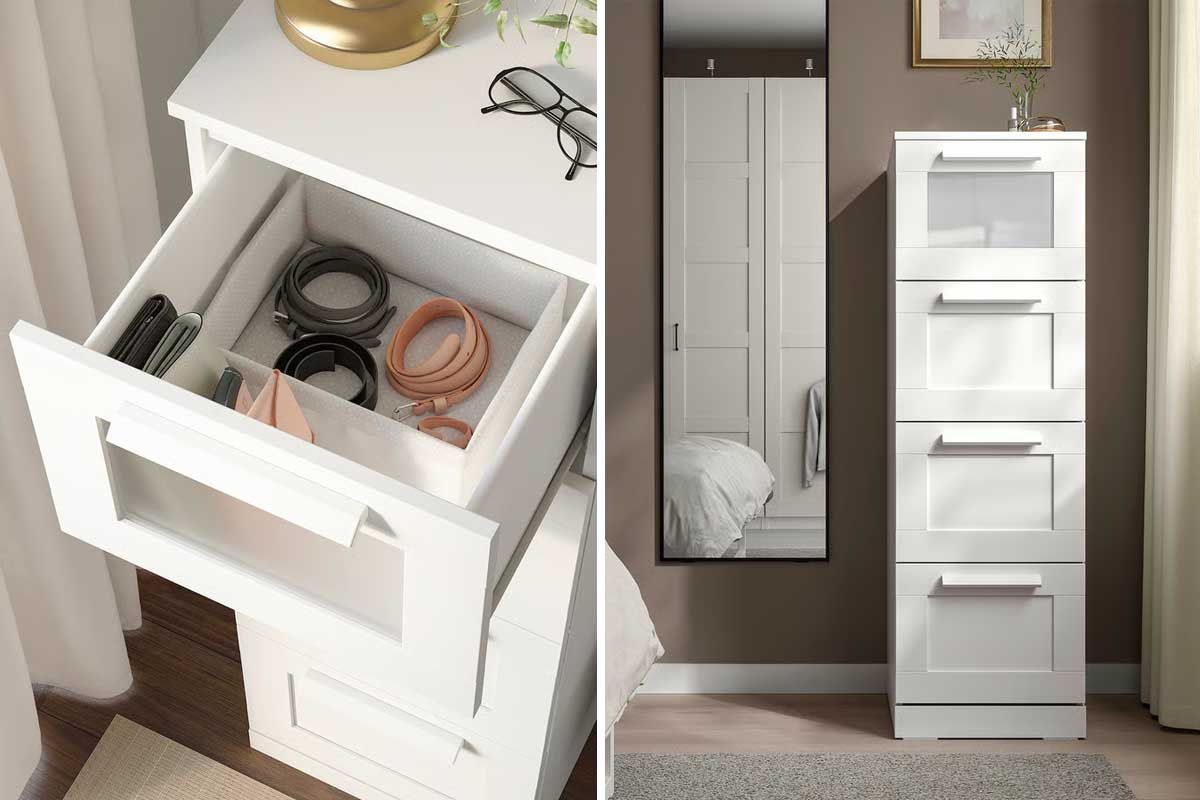 cassettiera BRIMNES di IKEA con quattro cassetti
