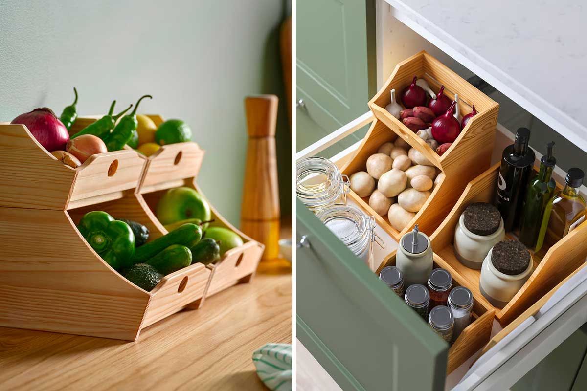 Contenitori in legno IKEA CHOKLADHAJ