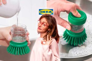 Addio spugne e spreco di detersivo: la spazzola IKEA da 1,50 € che fa davvero la differenza in cucina
