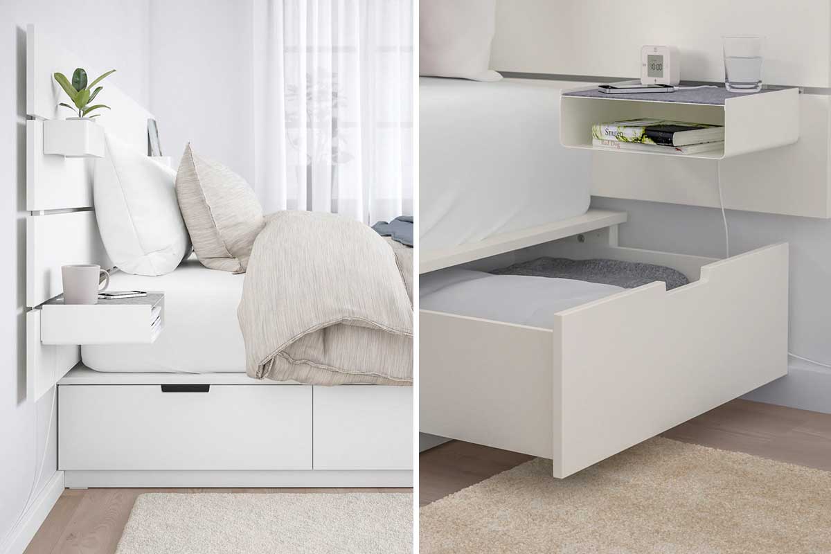 NORDLI, il letto IKEA che diventa contenitore multifunzione