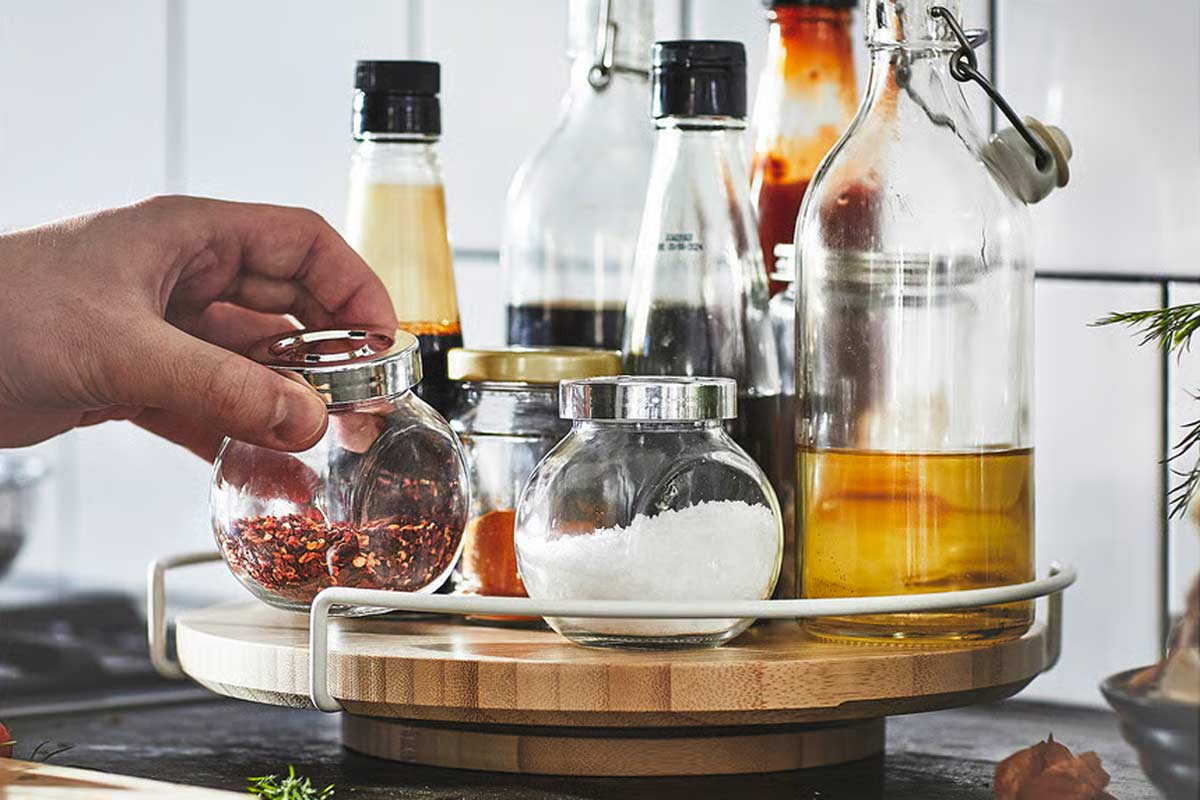 vassoio girevole in bambù APTITLIG