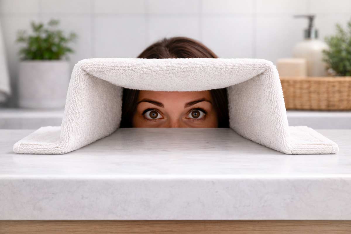 Asciugamano rigido come il cartone