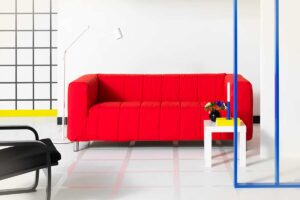 Divano IKEA KLIPPAN rosso acceso
