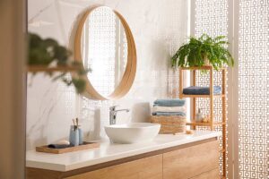 Felce di Boston in bagno