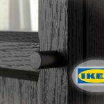 Nuova IKEA BILLY con ante a vetro, color nero effetto legno