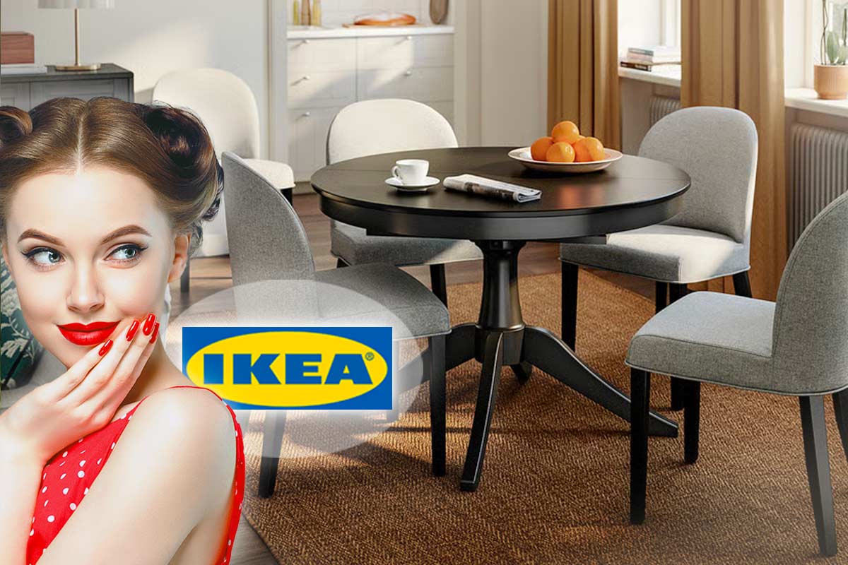 nuovo tavolo ROSENTORP di IKEA in versione nero, foto di © IKEA