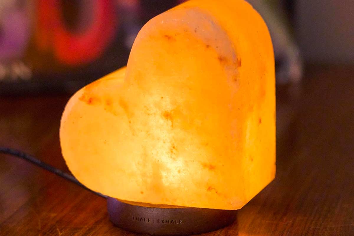 Lampada di Sale a forma cuore