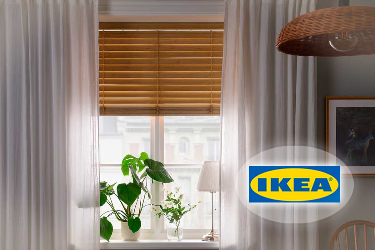 nuova veneziana IKEA VECKLARFLY in bambù che trasforma la finestra