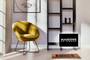 Poltrona HIPOP Maisons du Monde velluto ocra