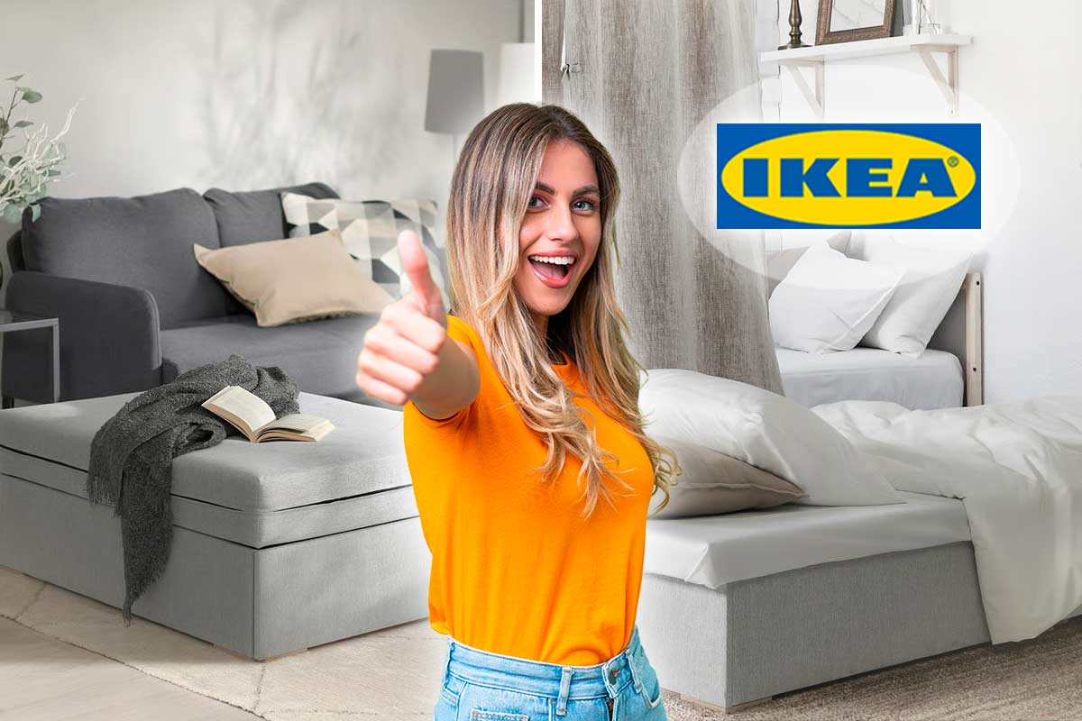 pouf letto IKEA BURSERYD