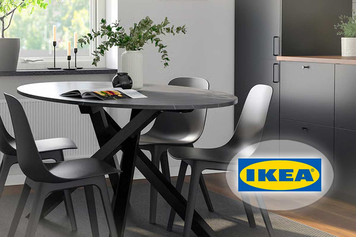 tavolo rotondo MARIEDAMM e le sedie ODGER di IKEA