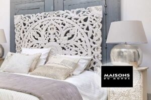 Una testata letto che cambia l’atmosfera: il modello Maisons du Monde che conquista la camera