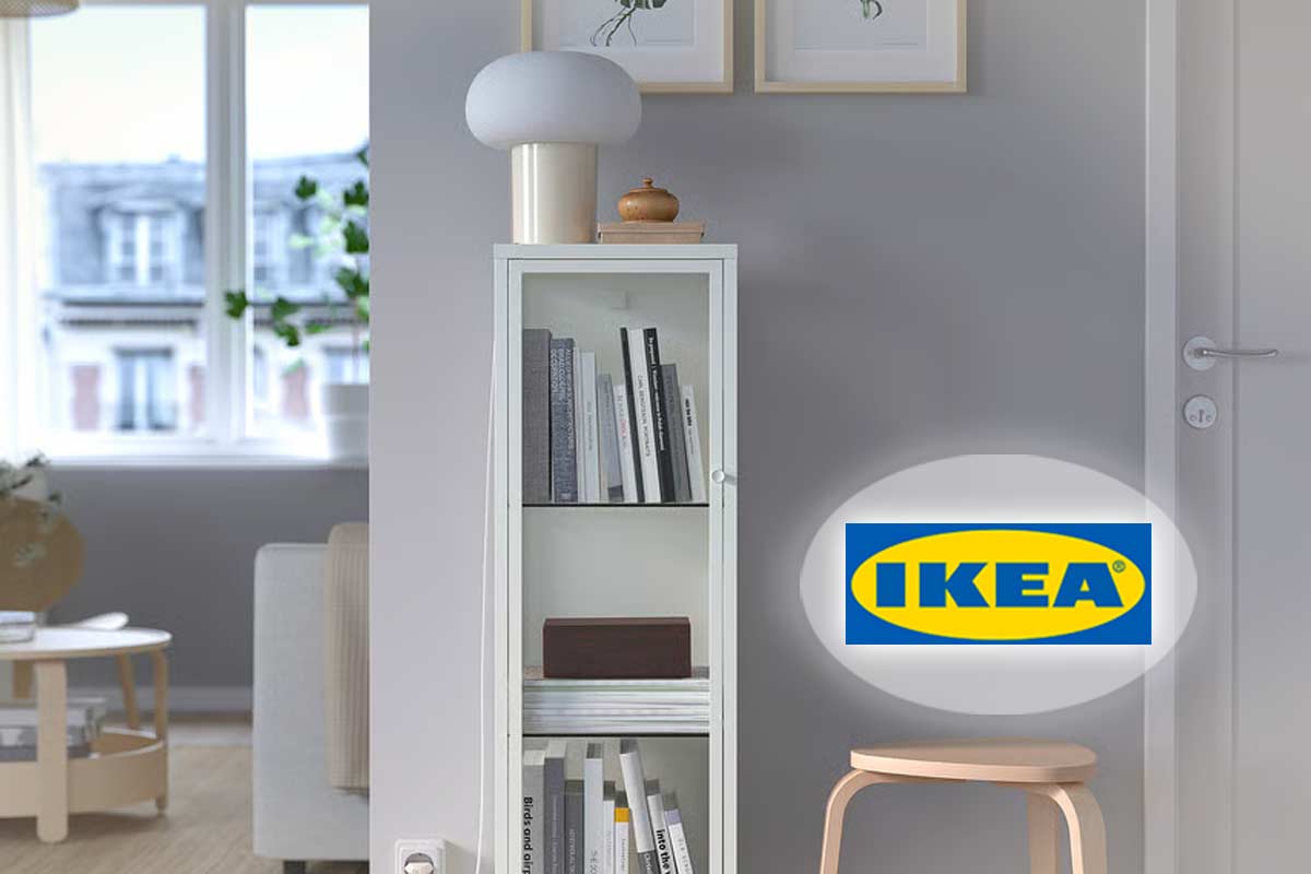 Vetrina BAGGEBO ideale per soggiorno piccolo | Foto: © IKEA