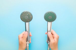 Calcare ostinato nel soffione della doccia.