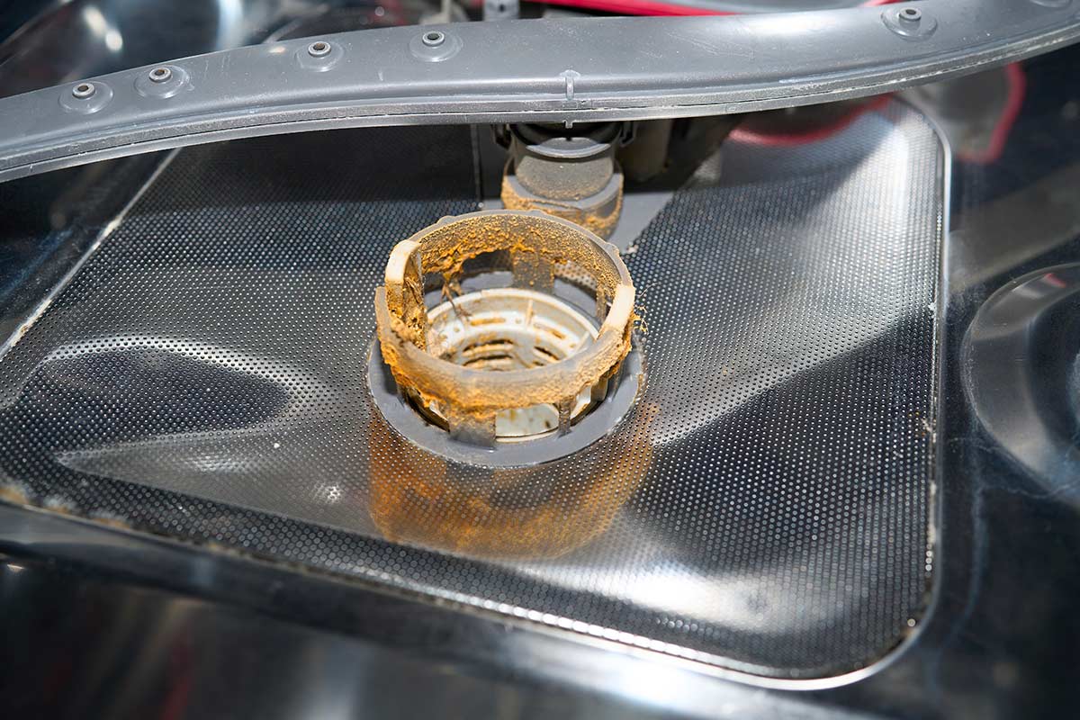 Filtro della lavastoviglie intasato