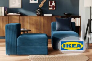 IKEA JÄTTEBO in velluto a coste blu scuro in offerta