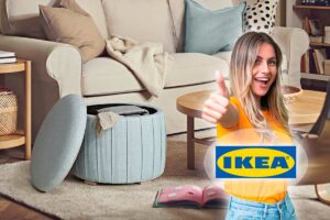 pouf IKEA Kilanda azzurro