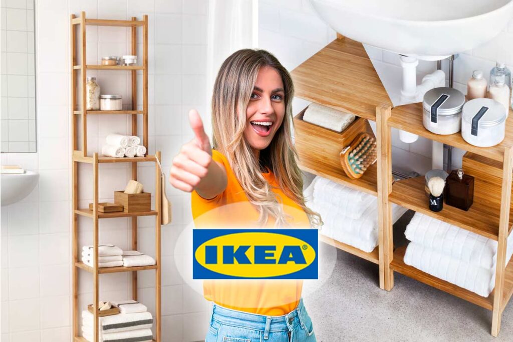 Bagno piccolo? 3 scaffali in bambù IKEA che sfruttano ogni centimetro