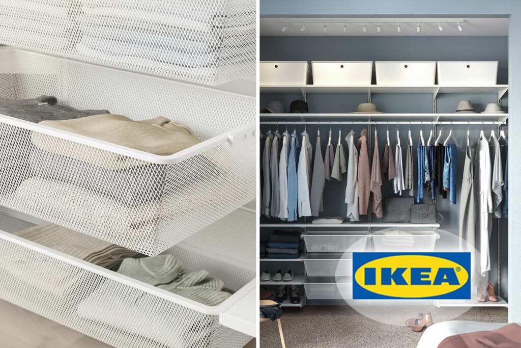 Soluzioni salvaspazio IKEA: creare una zona armadio funzionale con i moduli a giorno BOAXEL