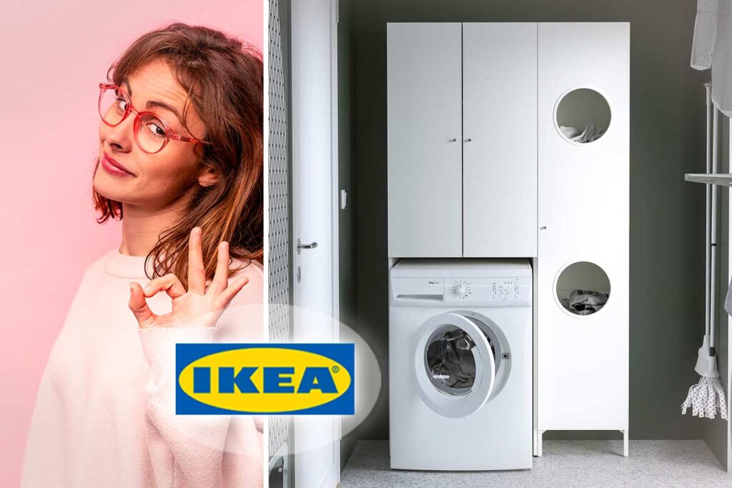 Sopra la lavatrice c’è spazio sprecato: la soluzione IKEA che cambia la lavanderia